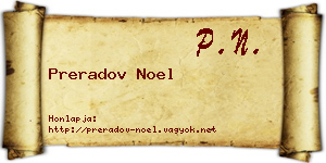 Preradov Noel névjegykártya